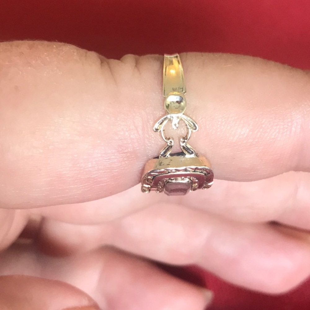 Antique 14k mourning ring size 7.25 - Picture 4 of 15